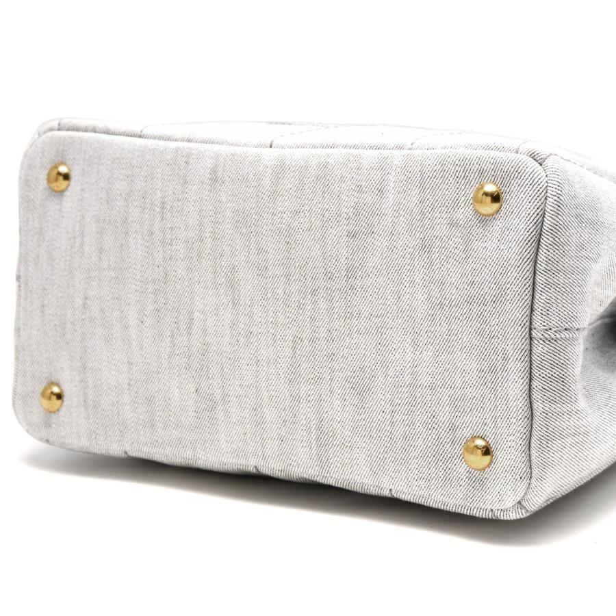 【美品】PRADA プラダ　デニム　カナパ　ロゴ　三角プレート　トートバッグ 良品✨プラダ PRADA カナパ S トートバッグ デニム ブルー 三角