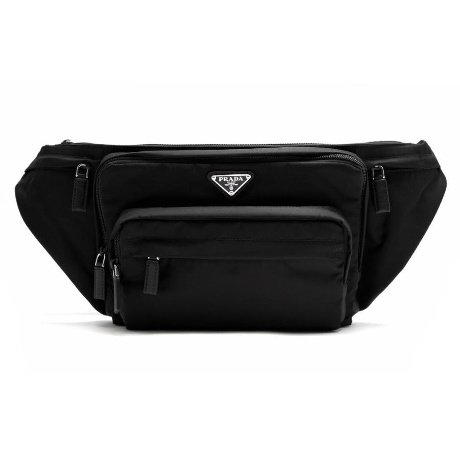 国内正規品 プラダ ボディバッグ ウエストバッグ Prada プラダ ウエストバッグ ボディバッグ Prada Ooo V F0002 973 2vl003 ブラック 三角ロゴプレート モンターニュ テスート レディース メンズ バッグ バッグ Www Listermais Com