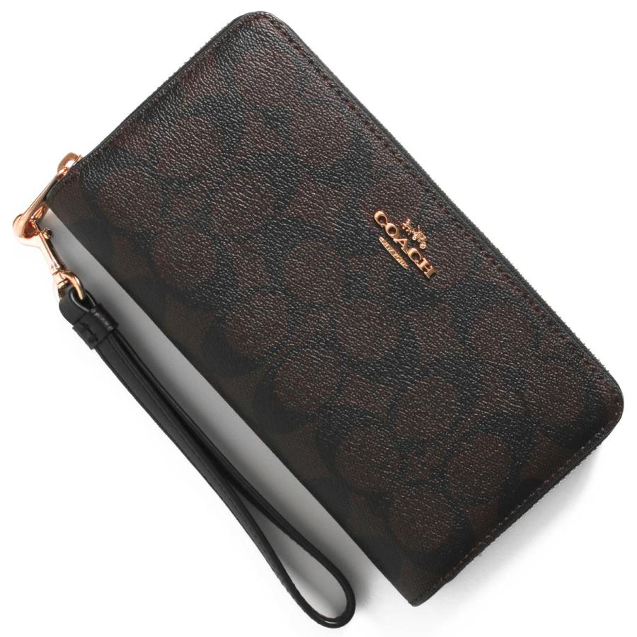 COACH コーチ 長財布 財布 レディース シグネチャー ダークブラウン 