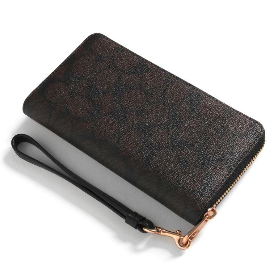 COACH（コーチ） 長財布 財布 レディース シグネチャー ダークブラウン