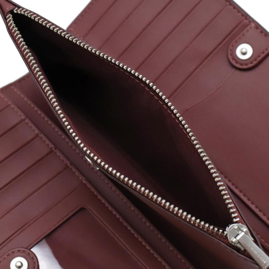 新品】COACH長財布ラウンドファスナー 財布 レザー ブライト
