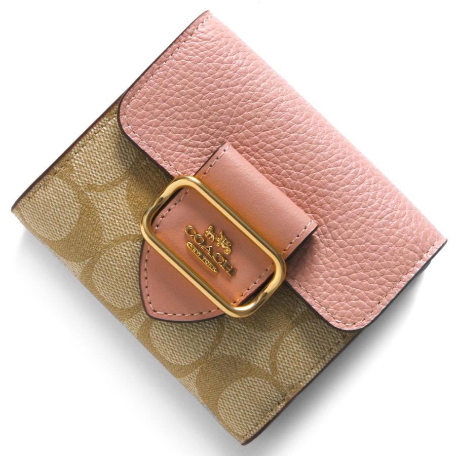 新品】COACH☆折り財布 カーキ×ピンク （☆超最新作‼︎新品 COACH  