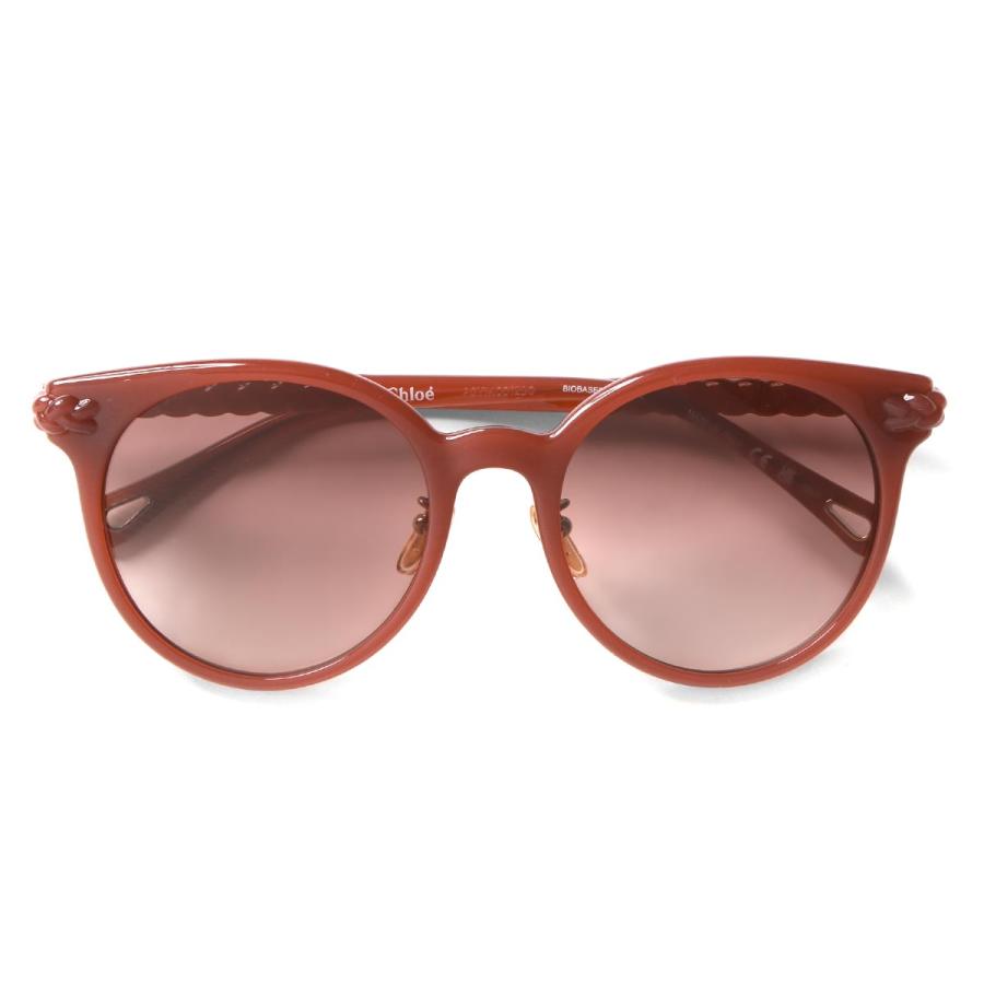 Chloe クロエ サングラス レディース オレンジレッド&ブラウン