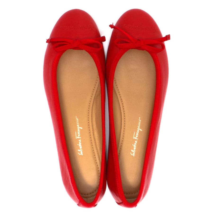 Salvatore Ferragamo レッド バレリーナフラット
