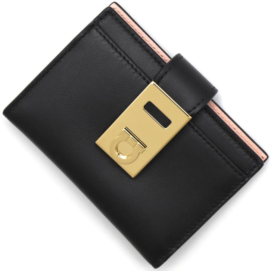SalvatoreFerragamo ケース 黒 カードケース ガンチーニ FERRAGAMO フェラガモ カードケース レディース ガンチーニ バイ