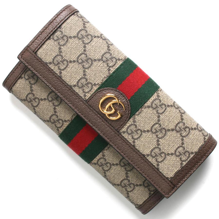 Gucci 長財布 ブラウン/グリーン/レッド GUCCI 長財布 ベージュ/ブラウン/グリーン/レッド