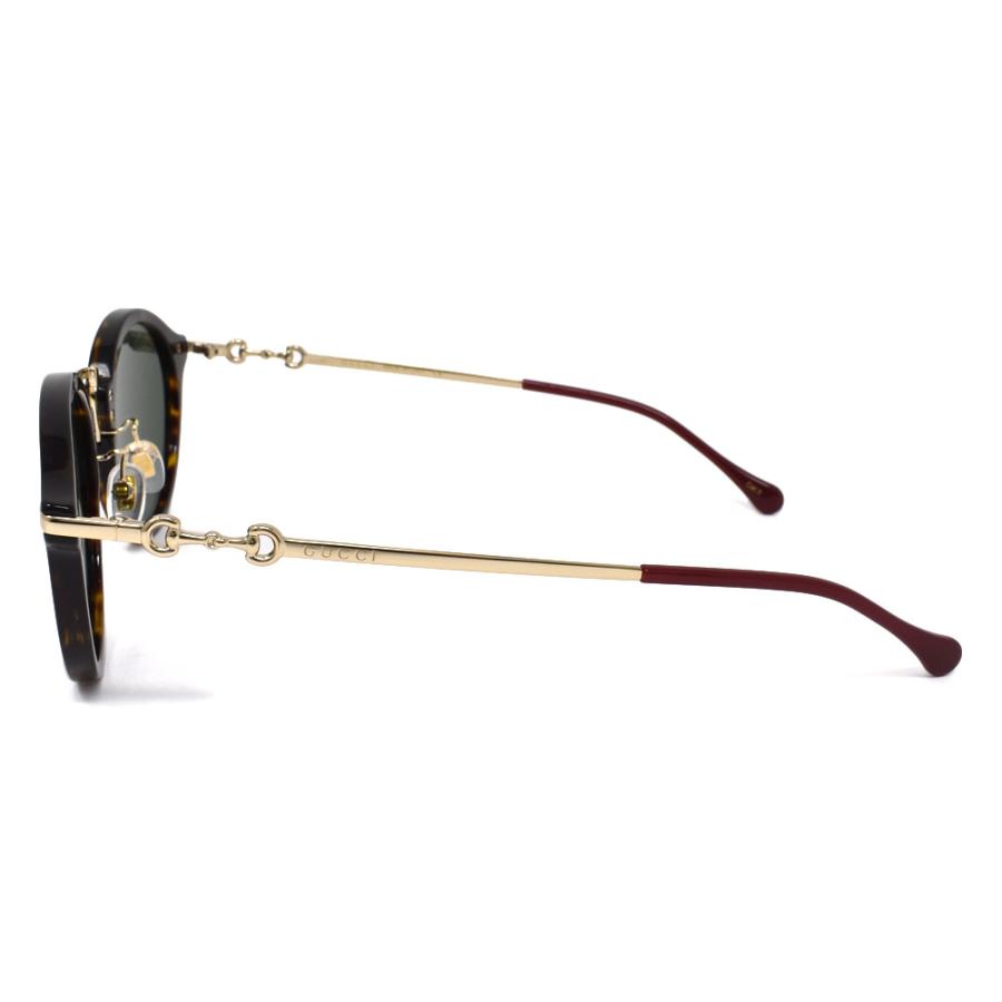 グッチ サングラス メンズ レディース べっ甲 ラウンド UVカット ホースビット ハヴァナマーブルブラウン&グリーン GG0917S 002 GUCCI