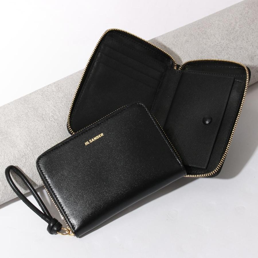 JIL SANDER ジルサンダー 二つ折り財布 財布 レディース ブラック 