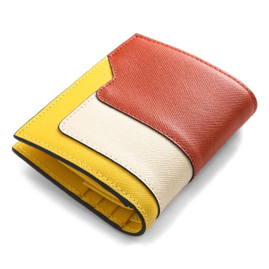 MARNI 二つ折り財布 イエロー/グレー MARNI マルニ 二つ折り財布 レディース グレー×イエロー