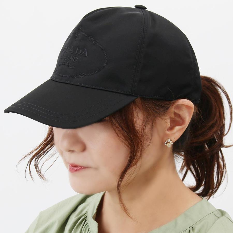 PRADA プラダ キャップ メンズ レディース テスート ブラック PRADA プラダ キャップ メンズ レディース テスート ブラック