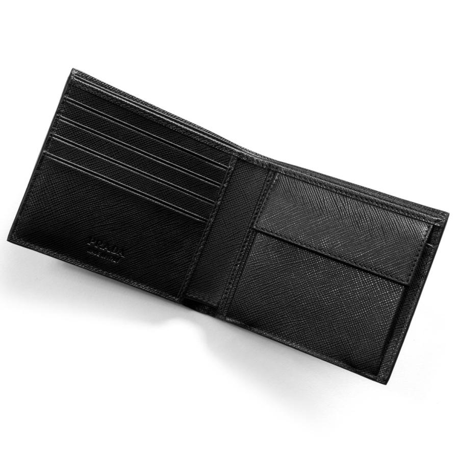 PRADA プラダ 二つ折り財布 財布 メンズ サフィアーノ メタル
