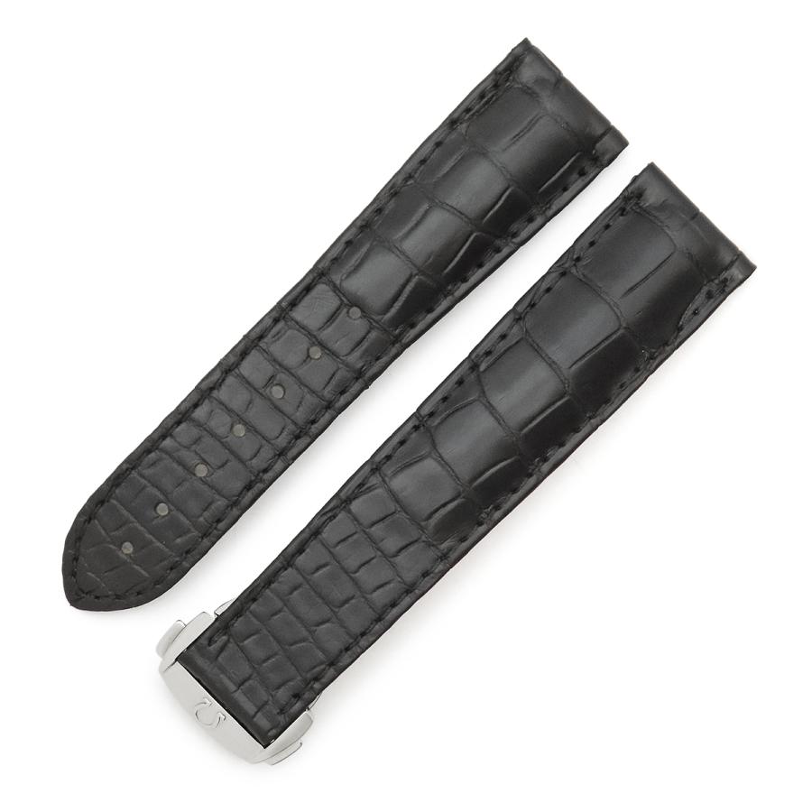 OMEGA純正　クロコベルト　デイバックル付 OMEGA（オメガ） 腕時計パーツ クロコダイル ブラック 新品同様 純正