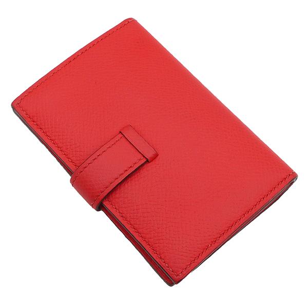 HERMES エルメス カードケース ベアン ミニ ヴォーエプソン レッド 赤 