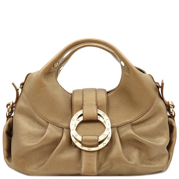 BVLGARI ブルガリ 2WAYバッグ チャンドラ レザー ゴールド サークル 