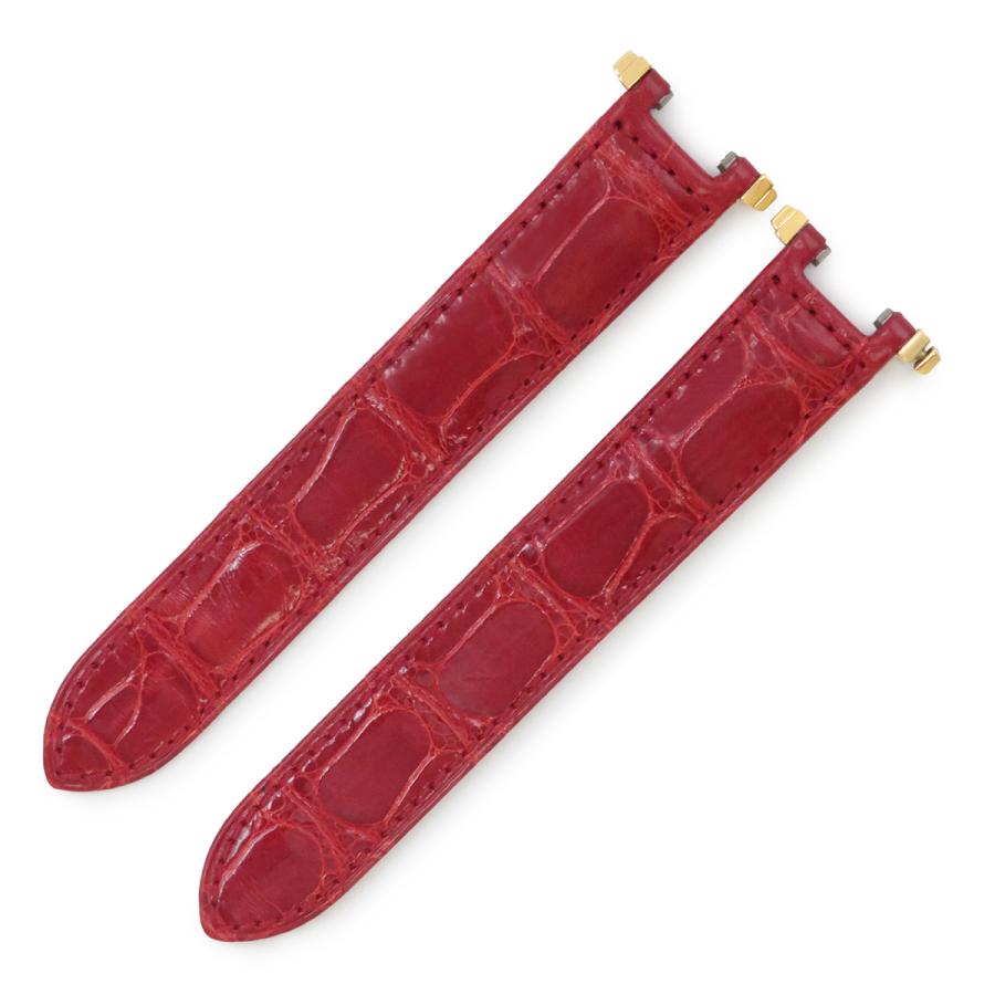 カルティエ　革ベルト　クロコダイル　赤 Cartier カルティエ 腕時計パーツ クロコダイル レッド 純正