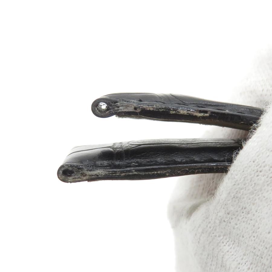 Cartier 純正黒クロコDバックル用ベルト Cartier カルティエ 腕時計パーツ クロコダイル ブラック 純正 D