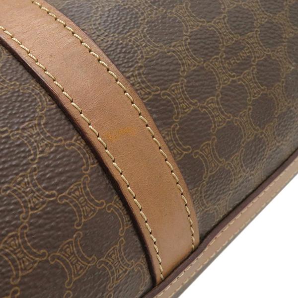 極美品 CELINE PVC ボストンバッグ マカダム柄 トリオンフ ブラウン CELINE セリーヌ ボストンバッグ マカダム PVC ブラウン 総柄