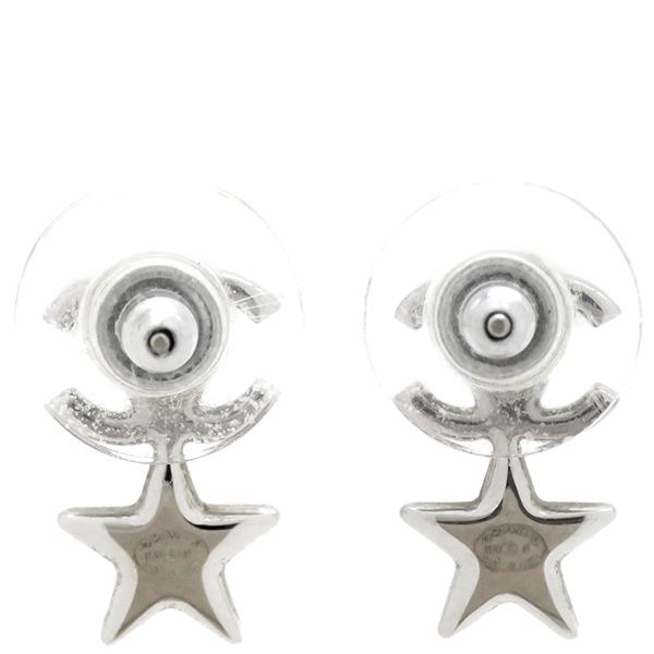 CHANEL 星とCCロゴのピアス CHANEL シャネル ピアス ココマーク スター メタル シルバー CC