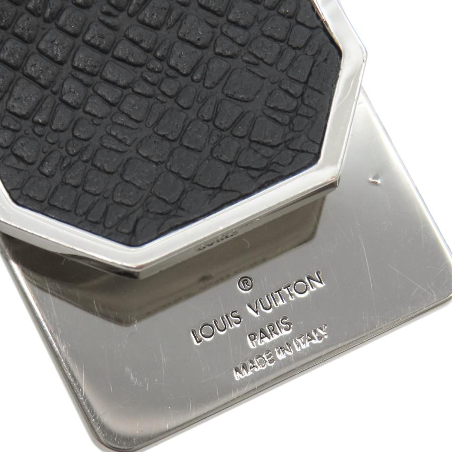 【未使用級】 LOUISVUITTON マネークリップ  M63069 ルイヴィトンパンスアビエネオ LVクラブ 14136 黒 シルバー金具