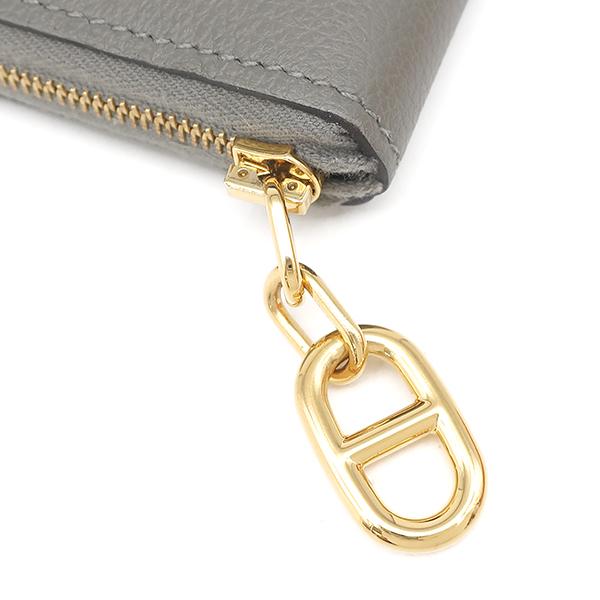 エルメス 二つ折り財布 ジップアンゴー2 エバーカラー グレー