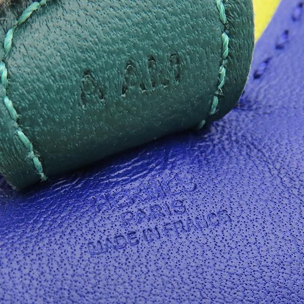 【美品】エルメス バッグチャーム ペガサス マルチカラー 薄緑 茶 青 中古 HERMES エルメス バッグチャーム ロデオPM ペガサス マルチ