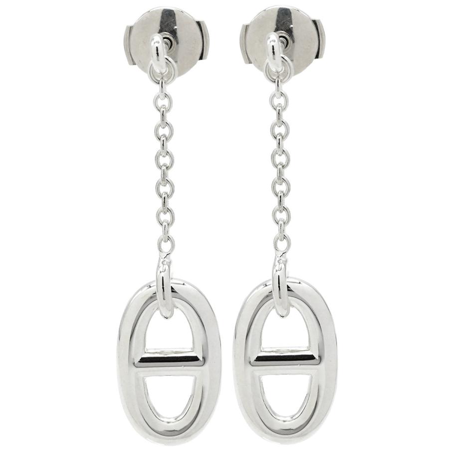 エルメス シルバー ピアス HERMES（エルメス） ピアス LOOP MM ループ Boucles doreilles