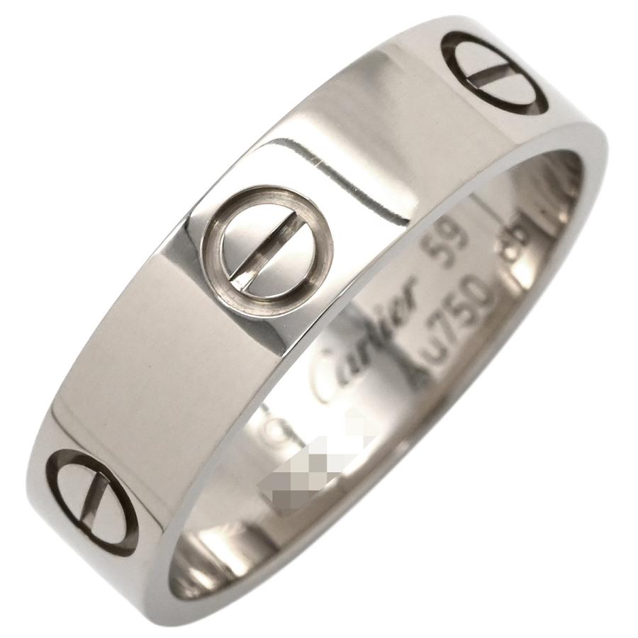 カルティエ リング 指輪 ラブリング K18WG シルバー #59(JP19) LOVE Ring 750 18K WG 18金  B4084700 中古 | LOVE（Cartier）
