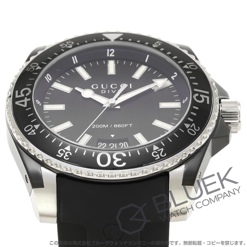 GUCCI DIVE ダイブ 45mm ブラック YA136204A 新品保証付 Gucci Dive 【新品】グッチ グッチ ダイブ メンズ YA136204A