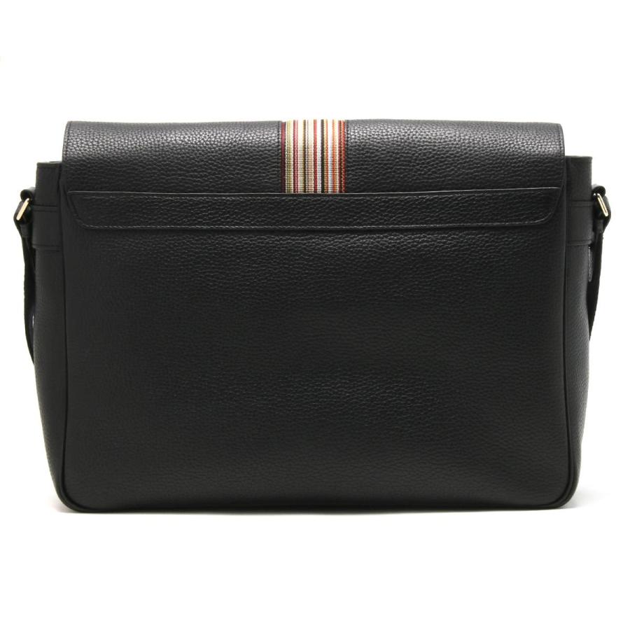 国産 マルチストライプ メンズ バッグ ショルダーバッグ ポールスミス ショルダーバッグ Smith Paul ポールスミス ブラック マルチ Smith Paul 79 0009 54 M1a バッグ