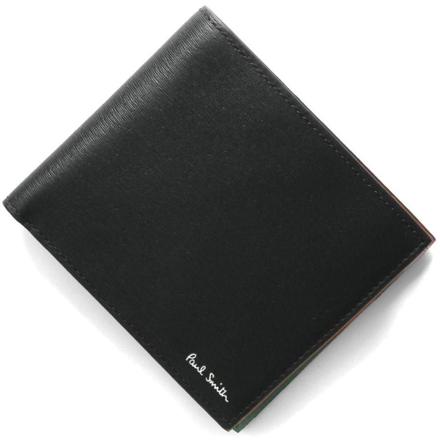 ポールスミス 二つ折り財布 財布 メンズ ストロー ストライプ ブラック M1A 4833 FSTRGS 78A PAUL SMITH
