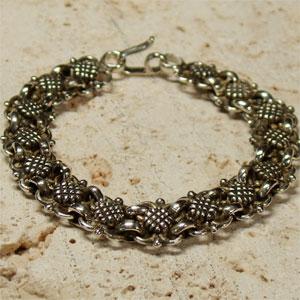 シルバーブレスレット フラワーモチーフ Fiorita フィオリータ 