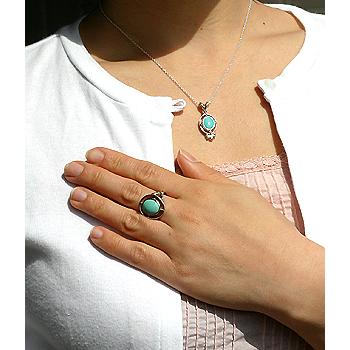 インディアンジュエリー　ターコイズ　シルバーリング　ヴィンテージ USA製ヴィンテージインディアンジュエリーターコイズシルバー