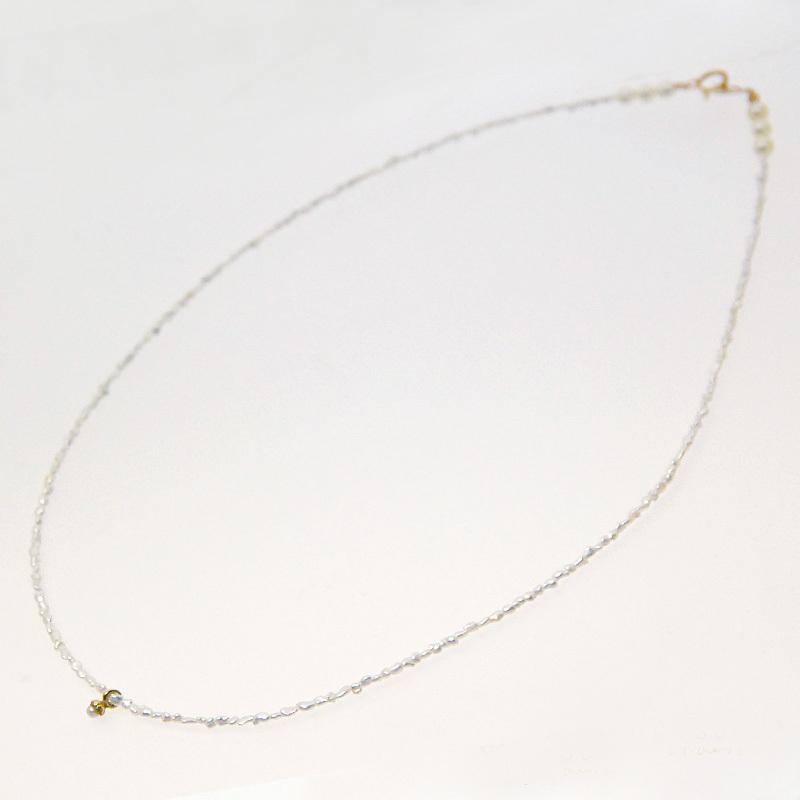 アコヤ真珠 あこや真珠 砂ケシ パール ネックレス K18 K10 : ブルー