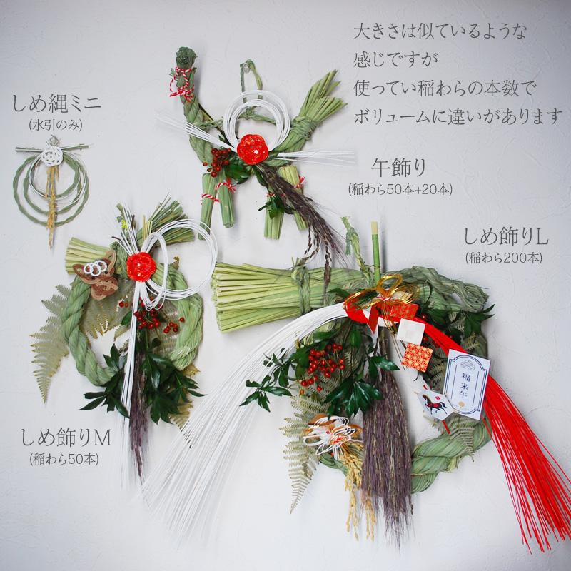 しめ飾り リース 正月飾り L 大 2026年 午年 水引 梅 玄関 おしゃれ