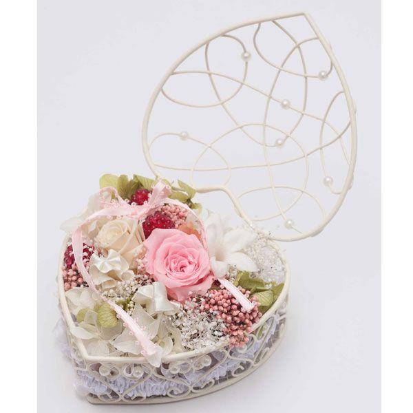 メッセージ刻印リング プリザーブドフラワー リングピローセット