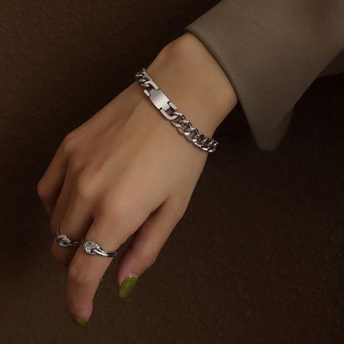 ブレスレット ステンレス ブレス チェーン 大人可愛い ジュエリー アクセサリー レディース 女性 サージカルステンレス 316 金属アレルギー対応 | BLUE LEAF | 01