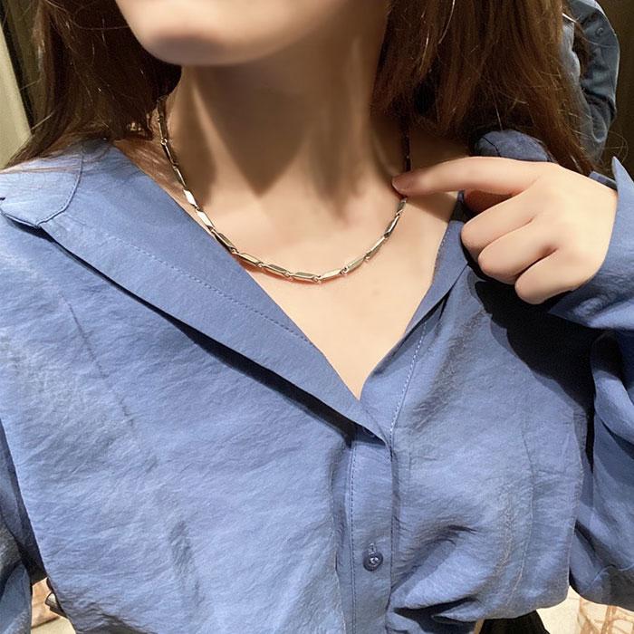 45cmチェーン　 太陽 シルバー ヴィンテージネックレス NAVY bffns001-11-40-1_1.jpg