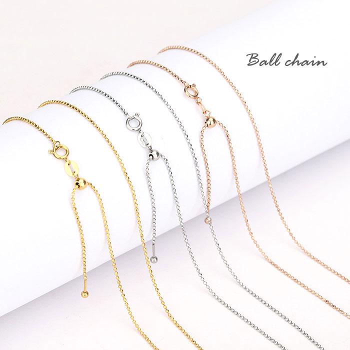 スライドチェーン 選べる15種類 ステンレスチェーン ステンレス ネックレス 金属アレルギー ハンドメイド 素材 ニッケルフリー | BLUE LEAF | 10