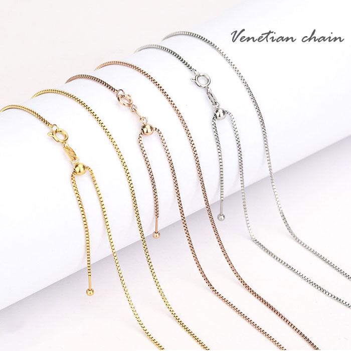 スライドチェーン 選べる15種類 ステンレスチェーン ステンレス ネックレス 金属アレルギー ハンドメイド 素材 ニッケルフリー | BLUE LEAF | 06