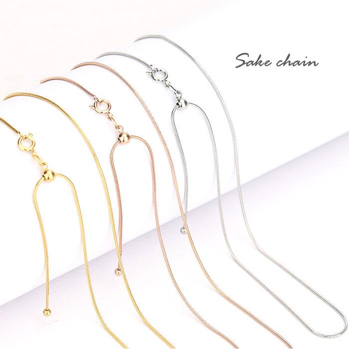 スライドチェーン 選べる15種類 ステンレスチェーン ステンレス ネックレス 金属アレルギー ハンドメイド 素材 ニッケルフリー | BLUE LEAF | 08