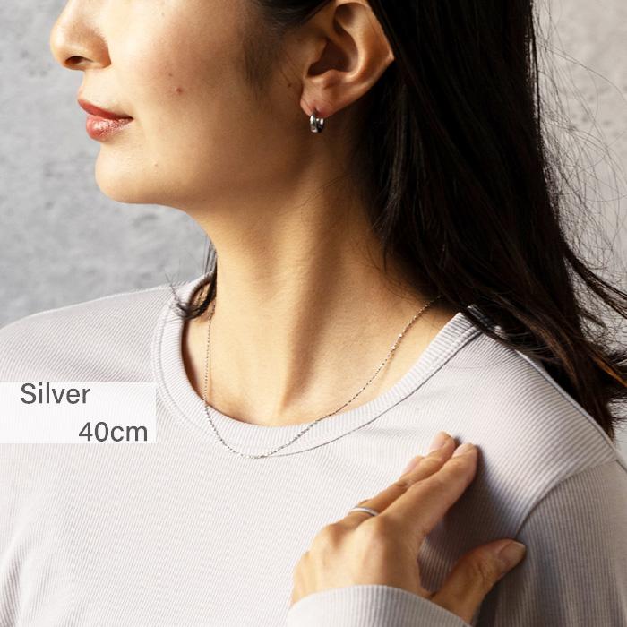 ステンレス ネックレス チェーン ペタルチェーン 40cm 45cm 50cm 金属アレルギー対応 k18コーティング シルバー  ゴールド ピンクゴールド | BLUE LEAF | 02