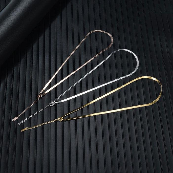 ヘリンボーンチェーン 4mm 40cm 45cm チェーン ステンレス ネックレス ステンレスチェーン アジャスター 低アレルギー 男女兼用 ハンドメイド 素材 | BLUE LEAF | 08