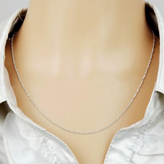 スクリューチェーン 2.5mm 40cm 45cm チェーン ステンレス ネックレス ステンレスチェーン スクリュー 低アレルギー 男女兼用 ハンドメイド 素材 | BLUE LEAF | 04