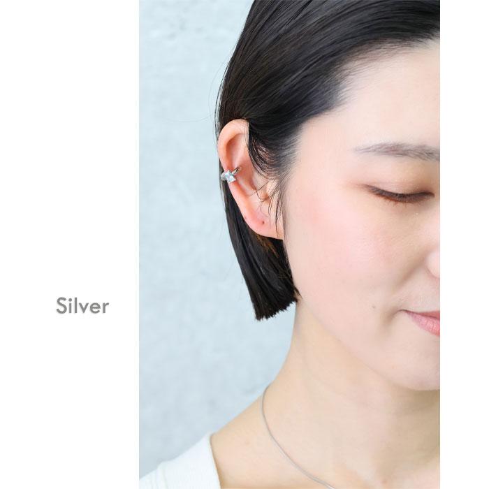 BLUE LEAF イヤーカフ カフスイヤリング 2way ピアス見え CZ BLUE LEAF イヤーカフ カフスイヤリング 2way ピアス見え CZ