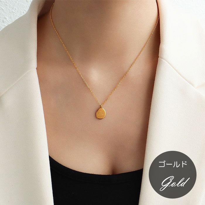 BLUE LEAF ステンレス ネックレス 楕円形 英語 あずき 小豆 金属 BLUE LEAF ステンレス ネックレス 楕円形 英語 あずき 小豆 金属