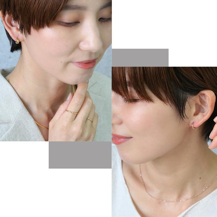 BLUE LEAF サージカルステンレス ピアス フープピアス 中折れ BLUE LEAF サージカルステンレス ピアス フープピアス 中折れ