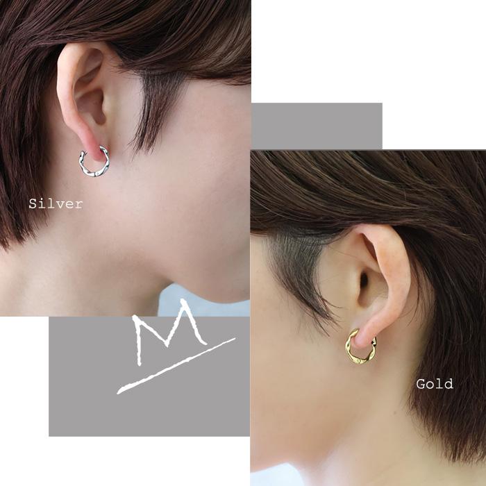 BLUE LEAF（ブルーリーフ） ピアス フープピアス ねじり ひねり