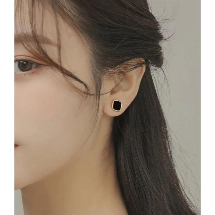 BLUE LEAF ピアス スクエア ブラック 黒 ゴールド ニッケル BLUE LEAF ピアス スクエア ブラック 黒 ゴールド ニッケル