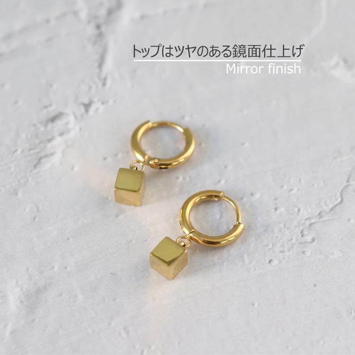 BLUE LEAF（ブルーリーフ） ピアス キューブ フープ ゴールド キャッチ