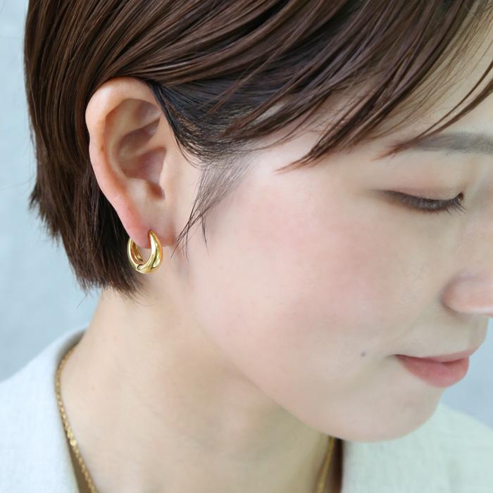 BLUE LEAF（ブルーリーフ） ピアス フープピアス 中折れ キャッチレス